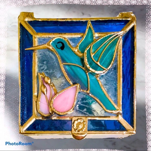 Other - Bird Stain Glass Trinket Box